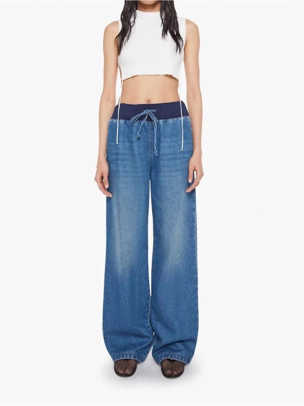 MOTHER Snacks The Smoothie Sweatpant Sneak - NWT - Medium